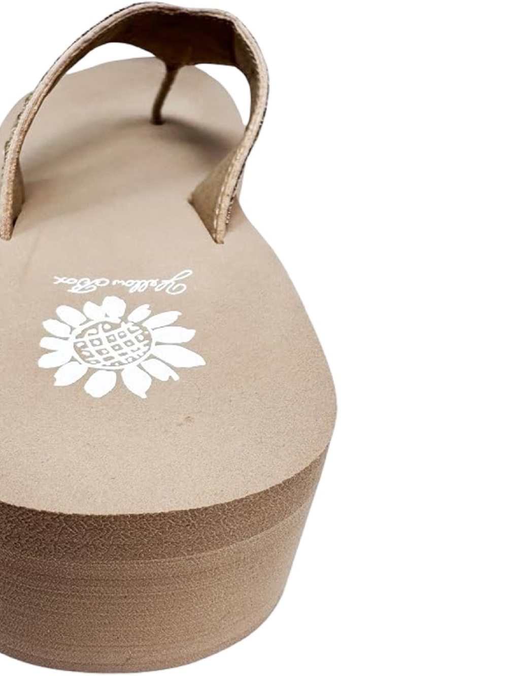 Yellow Box Women's Callie  Taupe Wedge Sandal, Medium Width 1.75 “ Heel, 1” - Picture 3 of 5